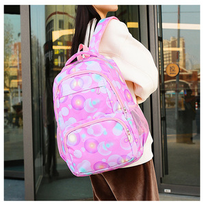 Versatile 3-Piece Oxford <b>Backpack</b> Set for Primary Secondary School Students Geometric Print Fashion Design 19 Inches Waterproof - Product Image 5