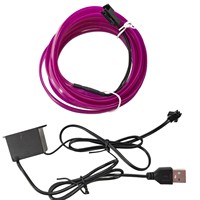 Bande lumineuse EL à éclairage périphérique, bande de lumière froide pour tableau de bord, éclairage de décoration automobile OLIVER, bande USB simple face 12V pour allume-cigare