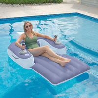Bote Inflable de PVC JOSEN con Propulsor Eléctrico, Balsa Flotante para Piscina, Uso en Exteriores, Cama Flotante para Adultos