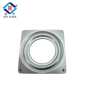 Plaque <span class=keywords><strong>pivotante</strong></span> carrée de remplacement en métal Lazy Susan Bearing Turntable TV Rack Desk Seat Swivel Plate - Product Image 5