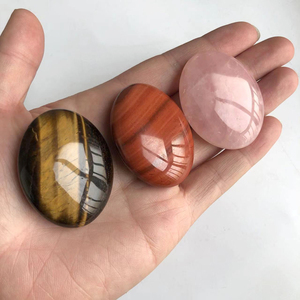 Natural Crystal Carved Palm Stone <b>Massage</b> Stone for Crystal Craft - Product Image 5