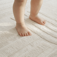 Tapis en fausse fourrure moelleux de 3 cm d'épaisseur, sans perte de poils, tapis moelleux et doux pour le salon, tapis en mousse à mémoire de forme pour enfants