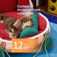 Coussin pour chien et chat en coton PP, mignon, petit, semi-fermé, pour toutes les saisons, nid douillet et chaud pour l'hiver, maison pour animaux de compagnie sécurisée et confortable pour l'intérieur, vente en gros