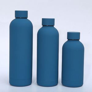 American Style Custom Logo Rubber Painting Vacuum <b>Thermos</b> <b>Bottle</b> Small Mouth Sports Water <b>Bottle</b> With Strap - Product Image 4