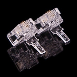 Conector de Cristal RJ11 6P2C, Enchufe Telefónico de 2 Núcleos, Adaptadores de Material Ignífugo para Cableado Telefónico - Product Image 1