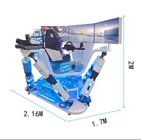 Simulador de Carreras VR 9D Interior/Exterior, Máquina de Juego de 3 Pantallas, Construcción de Metal y ABS, Potencia de 5000W, Capacidad de 500kg para Parque de Aventuras