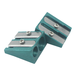 Taille-crayon manuel en alliage d'aluminium de style classique à 2 trous, en vrac, pour l'école, le bureau, la maison, la papeterie et les fournitures de classe - Product Image 2