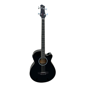 [Démo vidéo] AIERSI couleur noire guitare 4 cordes basse instrument de musique acoustique avec micro 4 bandes avec préampli accordeur intégré - Product Image 2