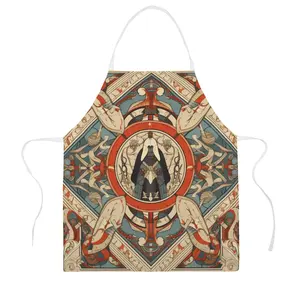 Imagen personalizada babero de cocina de lino sin mangas estilo Retro grande grado comercial lavable reutilizable para limpieza diaria Chef uso sin bolsillos - Product Image 2