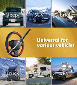 नई डिजाइन विरोधी चोरी स्टीयरिंग व्हील 5 अंक संयोजन ताला जल्दी रिलीज समायोज्य दबाना ताला सुरक्षा पासवर्ड ताला - Product Image 3