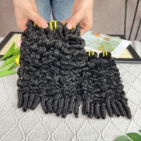 Extensions de cheveux humains bruts vietnamiens bouclés en spirale non traités 15A, double trame machine, sans nœuds, vente en gros