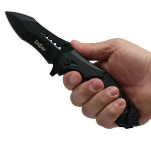 Couteau tactique de sauvetage pliable OEM EDC en aluminium noir, coupe-ceinture de sécurité, pour la survie en plein air, le camping et la chasse - Product Image 2