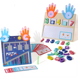 Planche <span class=keywords><strong>à</strong></span> <span class=keywords><strong>dessin</strong></span> et labyrinthe en bois pour enfants, labyrinthe de perles de mouvement de stylo jouets en bois avec cartes et chiffres - Product Image 1
