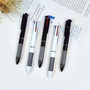 Custom Logo Advertising 0.7Mm Plastic Ballpoint 3 in 1 Colors Office Promotional Gifts Multi-Color <b>Pens</b> - Product Image 3
