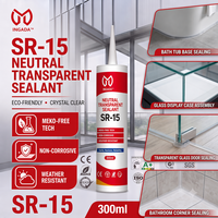 Scellant silicone neutre transparent SR-15, faible odeur, non corrosif, durcissement rapide