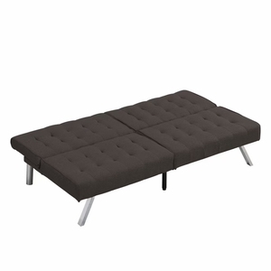 モダンな折りたたみ式ボタン付きソファベッド、家具、リビングルーム＆寝室用機能ソファ、スリーパーソファ、金属脚付き - Product Image 5