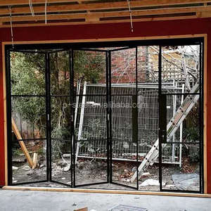 Gaya tradisional Perancis keamanan pintu masuk dan jendela baja nirkarat ayunan permukaan terbuka untuk interior Villa - Product Image 5
