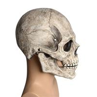 Costume Cosplay Halloween Fournitures Rechargeable Bouche Mobile Zombie Grimace Effrayant Crâne Latex Masque Fête Couvre-chef