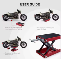 Cric hydraulique pour moto, support de levage en acier, table de levage à ciseaux pour l'entretien et la réparation de motos
