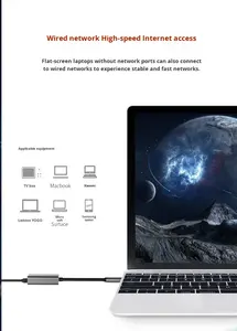 Adaptateur <span class=keywords><strong>USB</strong></span>-<span class=keywords><strong>C</strong></span> vers Ethernet/Wi-Fi Gigabit RJ45 Convertisseur Réseau <span class=keywords><strong>LAN</strong></span> pour Ordinateur Portable MacBook Pro Air Commande en Gros Prix Abordable - Product Image 4