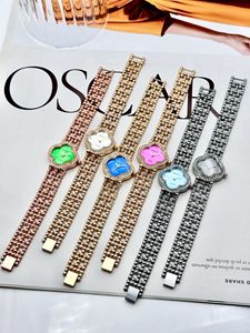 Orologio da <span class=keywords><strong>Donna</strong></span> di Lusso a Quadrifoglio con Strass, Bracciale Gioiello, Orologio da Polso Portafortuna, Regalo di Moda Africana - Product Image 6