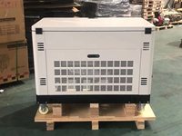 Silent 15KVA Einphasen-Dynamos-Generatoren Tragbarer Permanentmagnet-Doppel kraftstoff generator Gas-LPG-Propan generatoren