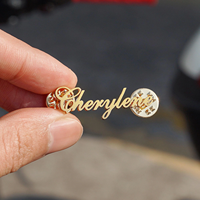 Broche de Nombre Personalizado de Acero Inoxidable, Pin de Solapa con Letras Personalizadas para Mujer