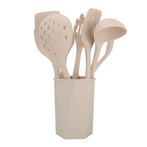 Ustensiles de cuisine en silicone esthétiques et modernes, kit complet d'outils de cuisine, résistants à la chaleur, avec boîte de rangement - Product Image 1