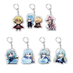 Porte-clés en acrylique Time I Got Reincarnated As a <span class=keywords><strong>Slime</strong></span> <span class=keywords><strong>Anime</strong></span> Rimuru Tempest, figurine, plaque, collection cosplay, bijoux, cadeau de fête - Product Image 1
