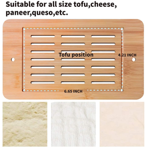 Moule à tofu en bambou pour presser le tofu Retirer l'eau du tofu extra ferme - Product Image 6
