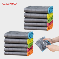 Chiffon de nettoyage en microfibre de carbone OEM pour voiture, serviette de polissage sans traces pour vitres, sans peluches, pour le detailing automobile