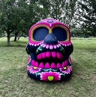 Décoration de cour de gargouille gonflable d'Halloween avec lumières LED, gonflables de gargouille | Gargouilles et grotesques gonflables