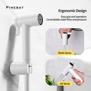 PINEBAY 2024 новые продукты, туалет, набор из трех предметов, набор аксессуаров для ванной, Душевые системы, белый АБС-пластиковый распылитель для биде - Product Image 3