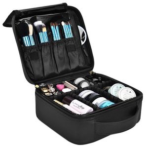 BSCI factory Travel <b>Makeup</b> Bag Large Cute Cosmetic,for Women Leather <b>Case</b> <b>Professional</b>,Train <b>Case</b> Organizer with Adjustable - Product Image 1