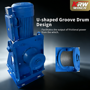 Электрическая лебедка 220В, портативная, с U-образной катушкой – тяговая машина для прокладки кабеля, поставка от производителя - Product Image 4