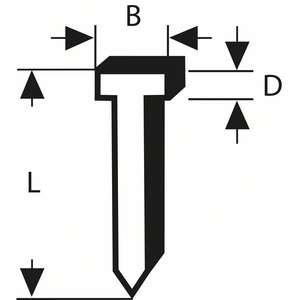 BOSCH - 2609200249 Nail type 47 (1000 pièces) -EAN 3165140084406 BRADS, PINS ET CLOUS COLLÉS CLOUS ET BOÎTES À ONGLES - Product Image 1
