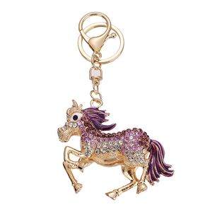 Porte-clés Cheval Créatif de Luxe avec Pendentif Diamant Aquatique, Petit Cadeau, Ornement de Sac Thème Animal pour Voitures - Product Image 3