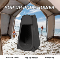 Tente de Douche Pop Pod d'Été pour l'Intimité, Protection UV, Cabine de Toilette Portable avec Sac de Transport pour Camping, Plage, Tailgate et Activités de Plein Air