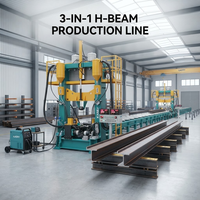 KASRY H-Träger-Schweißproduktionslinie Montage-Schweiß-Richtmaschine Automatische Stahlkonstruktions-Träger-Produktionslinie