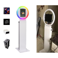 Photomaton portable très demandé, machine à selfie ronde, photomaton avec iPad 10,9/13 pouces, kiosque photomaton pour location événementielle
