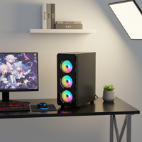 Boîtiers d'ordinateur de jeu Pcooling en promotion, tours classiques noires ATX pour PC de bureau