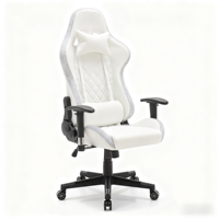 Chaise de jeu haut de gamme avec lumière LED, base en nylon de 350mm et élévateur à gaz de classe 3 de 100mm pour esports professionnels