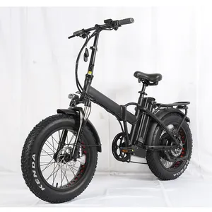 Bicicleta eléctrica plegable para la playa y la nieve, bici de 48V, 500W, 1000w, alta calidad, 20 ", x4.0, neumático ancho, 48V, 15Ah, 17,5 Ah