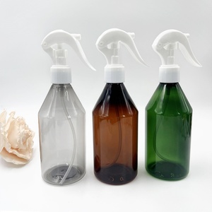 Botella de Spray de Plástico de 200ml/250ml (8 oz) con Gatillo, Redonda, Blanca/Rosa, Personalizable - Product Image 5