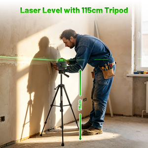 Niveau <span class=keywords><strong>laser</strong></span> 3D <span class=keywords><strong>Huepar</strong></span> U03CG 12 lignes 360° professionnel, protection contre les chutes de 1,5 mètre, protection intégrale en caoutchouc avec trépied - Product Image 3
