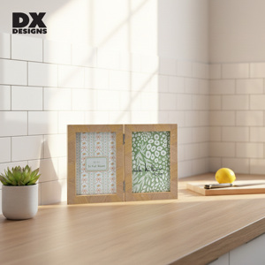 DX thiết kế (4x6/5x7/6x8/8x10 inch) có thể gập lại xương cá MDF khung ảnh, 2-hình ảnh hiển thị, lý tưởng cho trang trí nội thất & Quà Tặng mới lạ - Product Image 6
