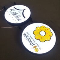 Nouveau design 3d personnalisé café boutique led enseigne lumineuse led boîte à lumière led signalisation boîte à lumière sous vide