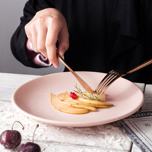 Traiteur Événements Partie Écologique Rose Mat Assiette Peu Profonde Multisize <span class=keywords><strong>Poterie</strong></span> Dîner Plateau Micro-ondes Utilisation <span class=keywords><strong>Alimentaire</strong></span> - Product Image 2