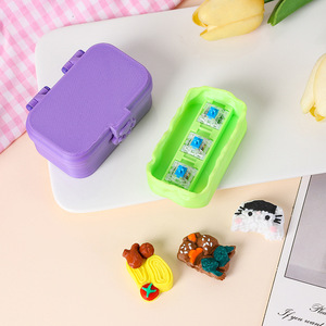 Cross-border Bestseller 3D <b>Stress</b>-<b>relief</b> Sushi Lunchbox Figurine <b>Toy</b> 3-compartment Click Decoration Small Gift for Youth - Product Image 4