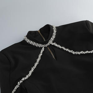 Nuovo <span class=keywords><strong>Abito</strong></span> Primaverile da <span class=keywords><strong>Red</strong></span> <span class=keywords><strong>Carpet</strong></span> per Donna, Mini <span class=keywords><strong>Abito</strong></span> Aderente Sexy a Maniche Lunghe con Cristalli Scintillanti per Serate ed Eventi - Product Image 5